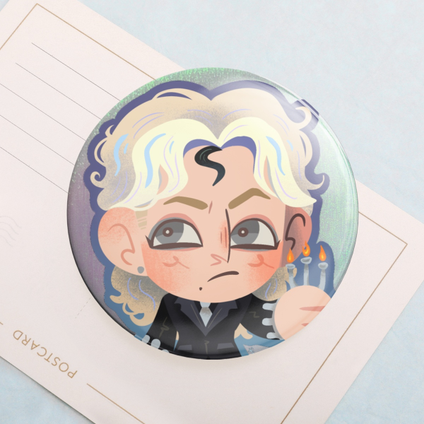 Jon Wick Scandalabra Fanmade Date Everything Holographic Badges