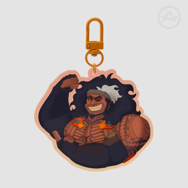 Mauga Colored Edge Acrylic Keychain