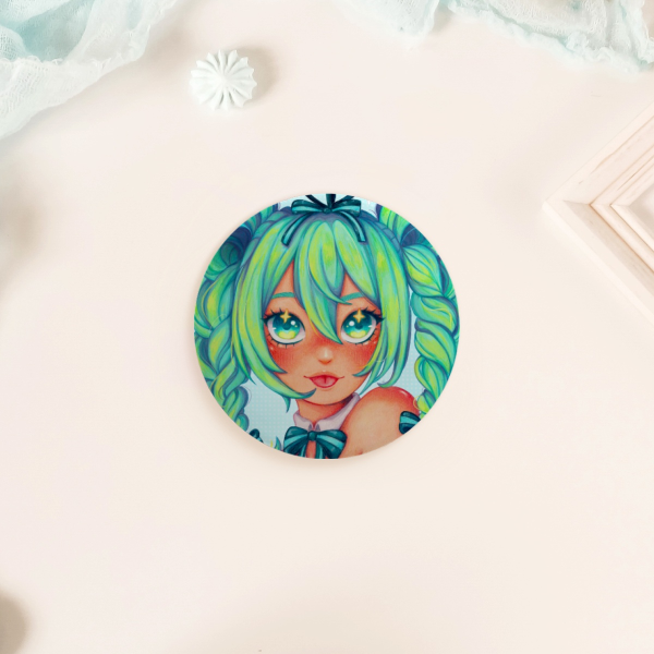 Bunny Miku Round Badges (Button Pins)