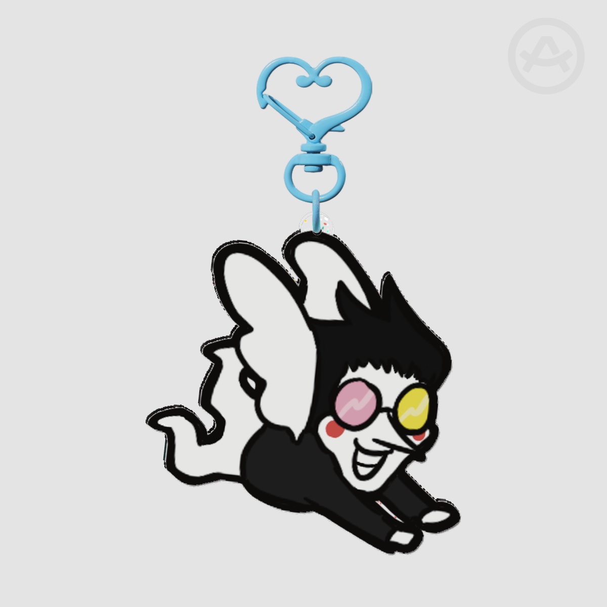 Spamton Angel glitter keychain