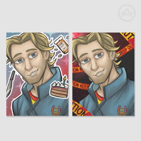 Curly Double-sided holographic photocard