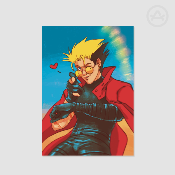 Love and Peace and Finger guns (A5 print)