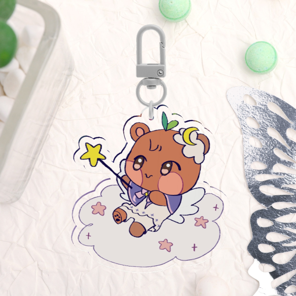 Aniteez Jjongbear Clear Acrylic Keychains