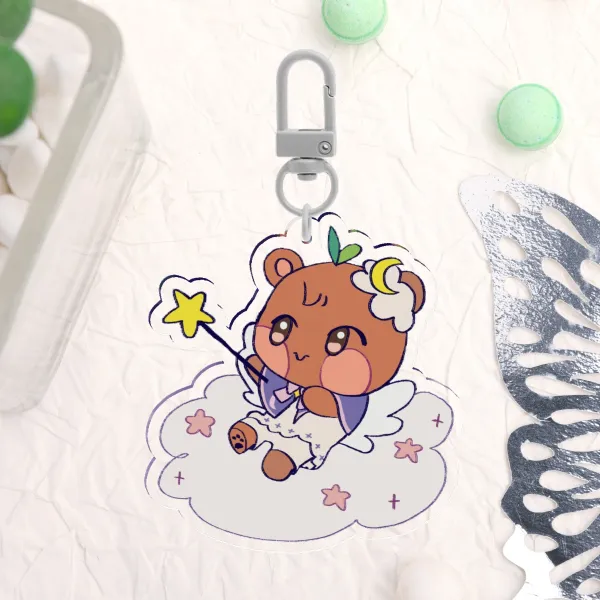 Aniteez Jjongbear Clear Acrylic Keychains