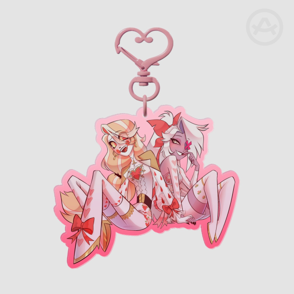 Chaggie Valentines Acrylic Keychain