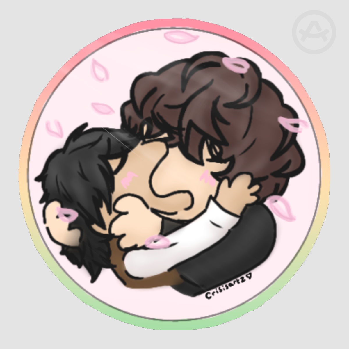 Ranpoe Kissing Meme Sticker