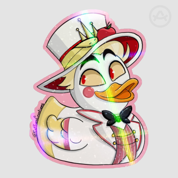 Limited Edition Lucifer Rubber Duckie Sticker