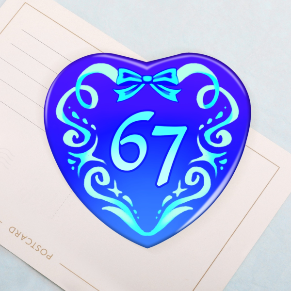 67 Heart Shape Badge