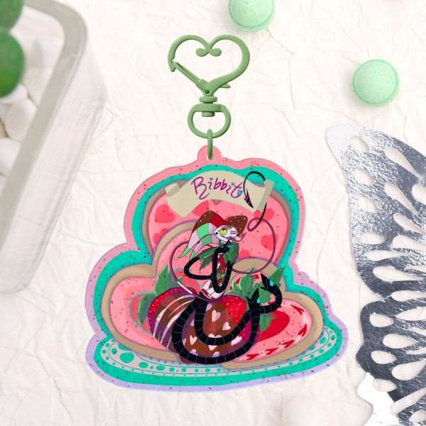 I'm hopping mad about you Colored Edge Acrylic Keychains