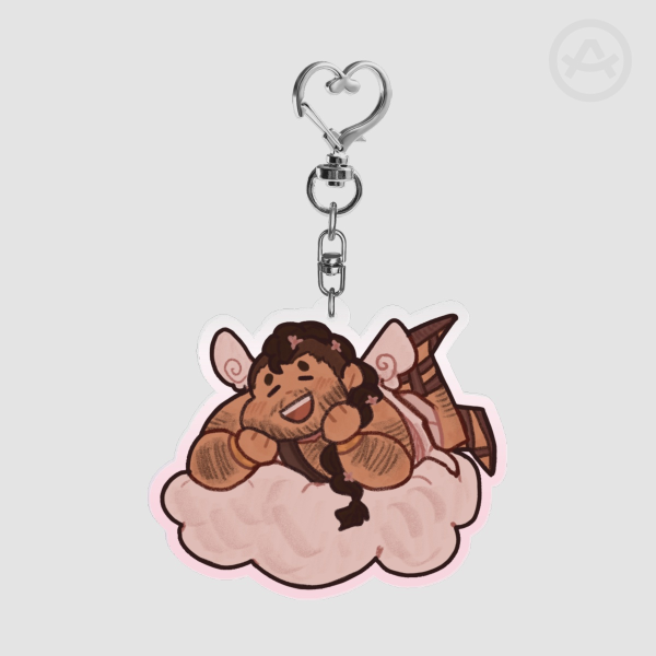 Cupid Soap cloud Clear Acrylic Keychain