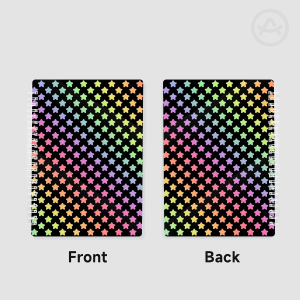 Rainbow Star Spiral Notebook