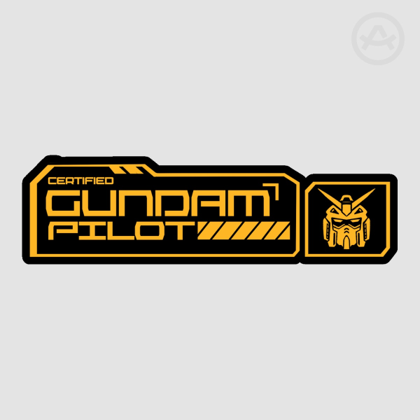 CERTIFIED GUNDAM PILOT - Die Cut Sticker