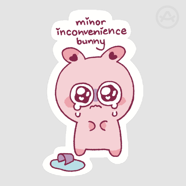Minor Inconvenience Bunny Sticker