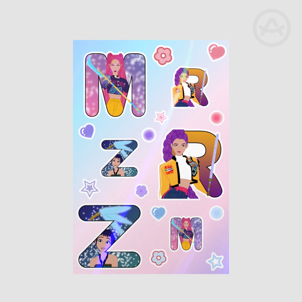 KPop Demon Hunters Huntrix - Stickers Sheet