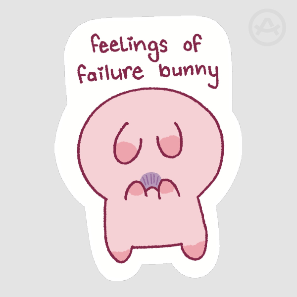 Feelings Of Failure Bunny Sticker
