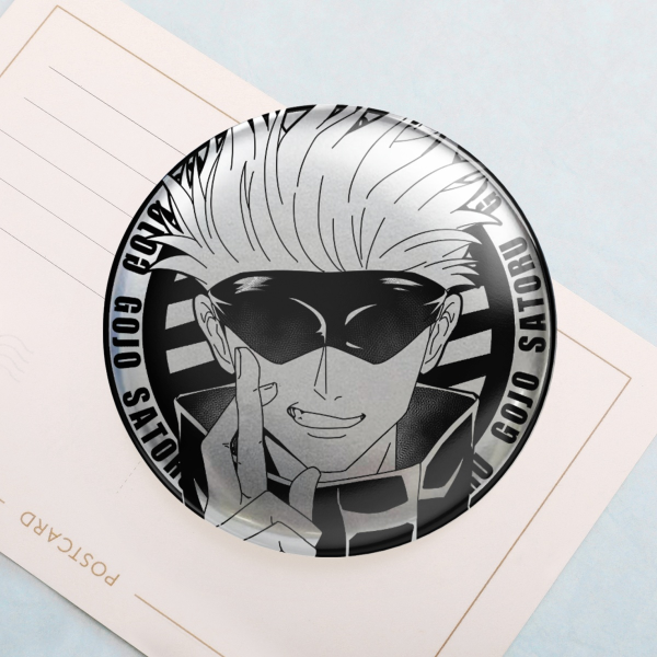Gojo Satoru Silver Holographic Badge
