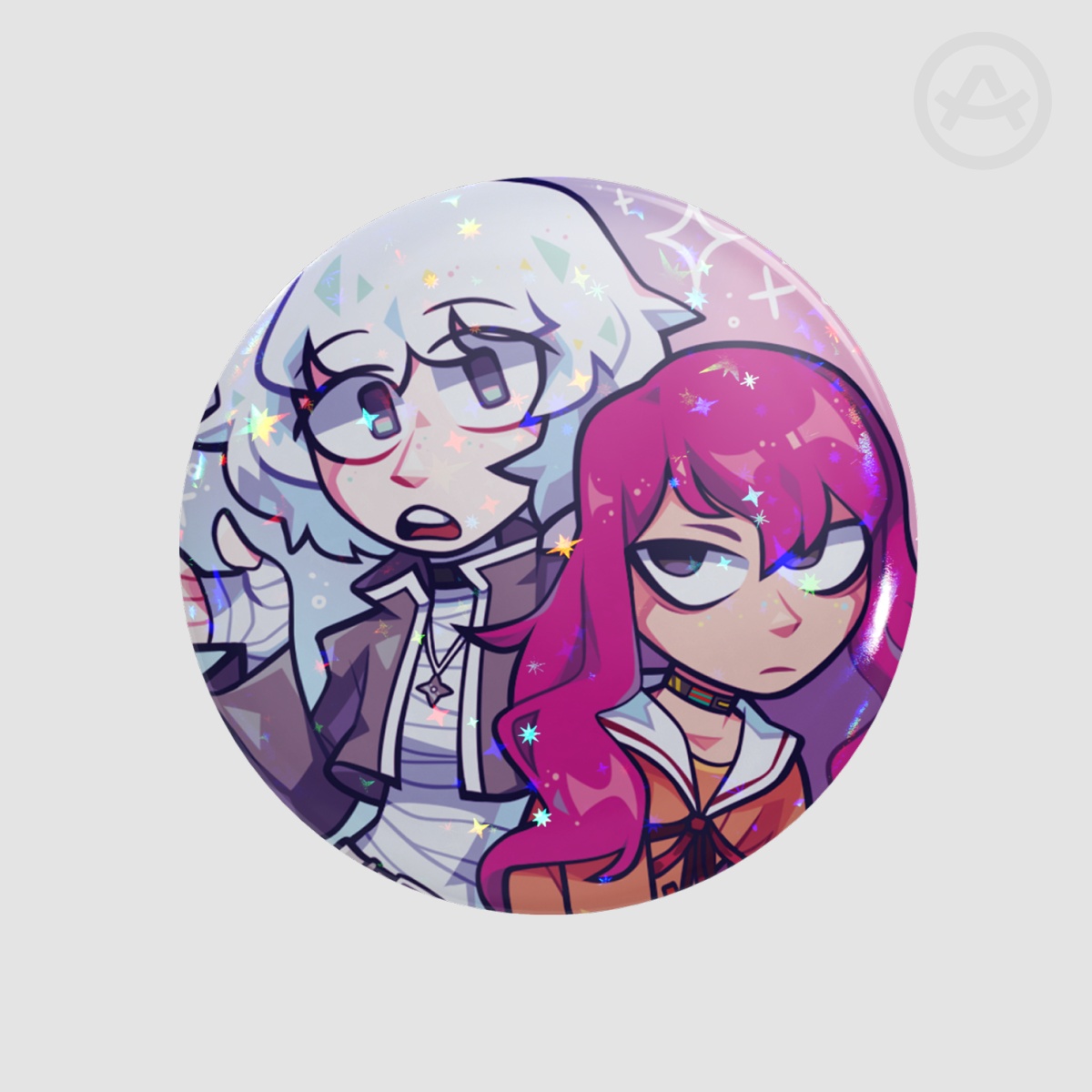 Ranmaru and Hinako Button