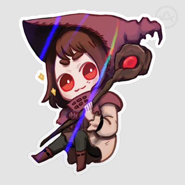 Uraraka ochako Colored Edge Die Cut Stickers