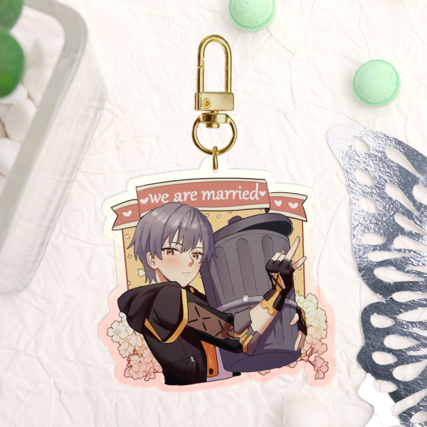Caelus x Trashcan Colored Gradient Acrylic Keychain