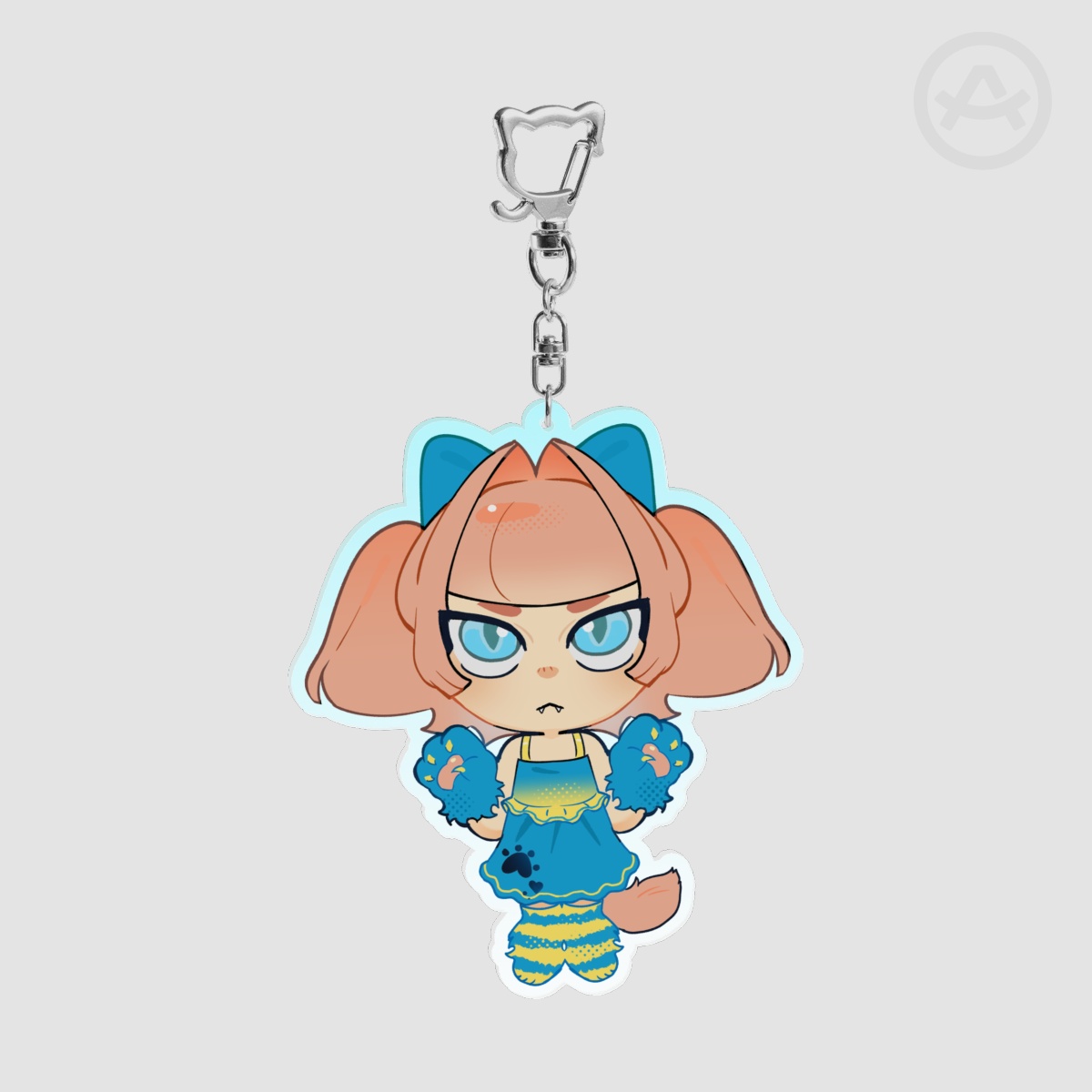 kitty STAT Clear Acrylic Keychain