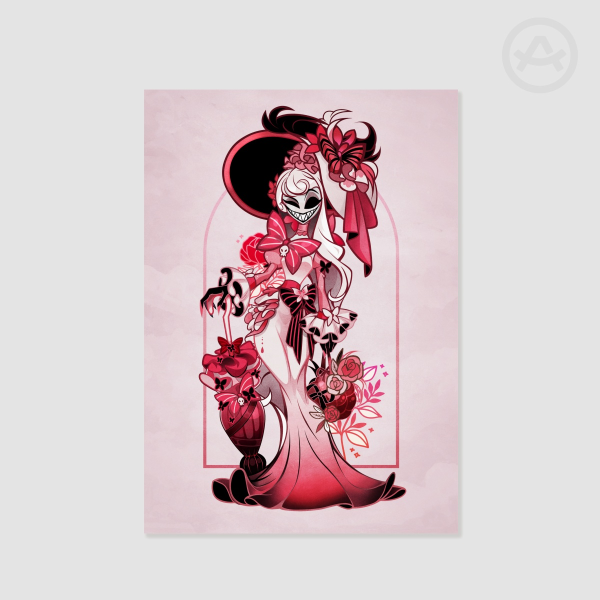 Hazbin Hotel White Dress Rosie Poster Printing
