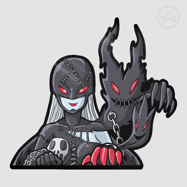 Ladydevimon Peeker Glossy Sticker