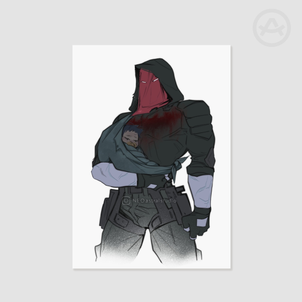 Red Hood and Babian Wayne Poster