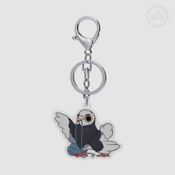 Pigeon Epoxy Clear Acrylic Keychains