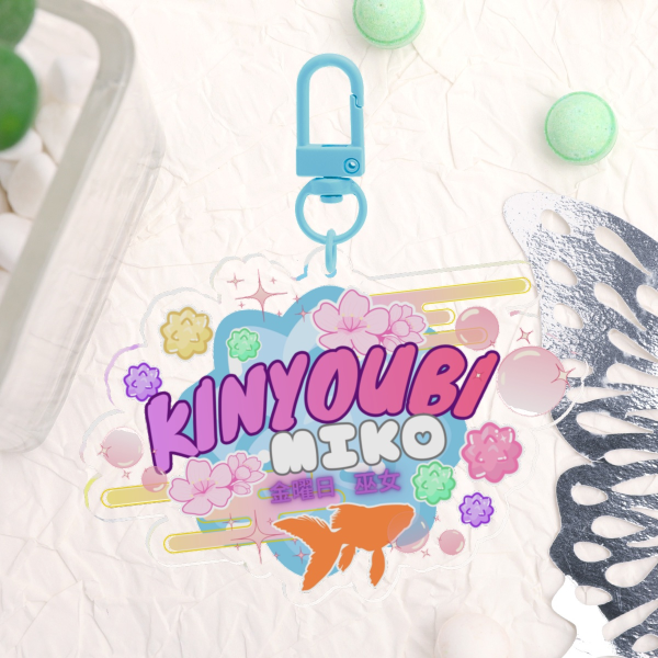 Kinyoubi Miko New Logo Clear Acrylic Keychain