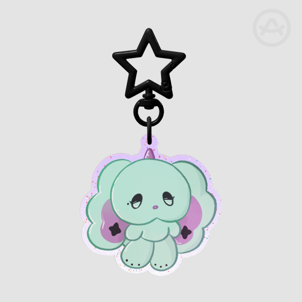 xdinary monsters glitter acrylic keychain - junhan