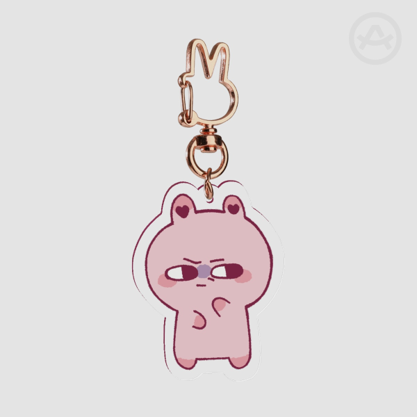 Side Eye Bunny Keychain