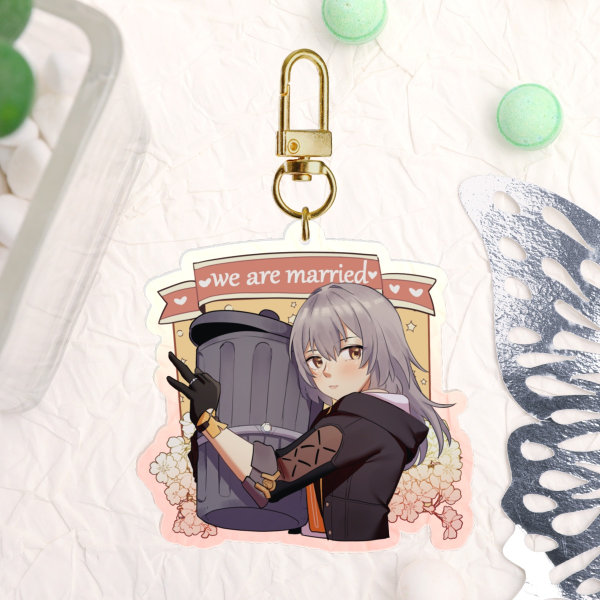 Stelle x Trashcan Colored Gradient Acrylic Keychain