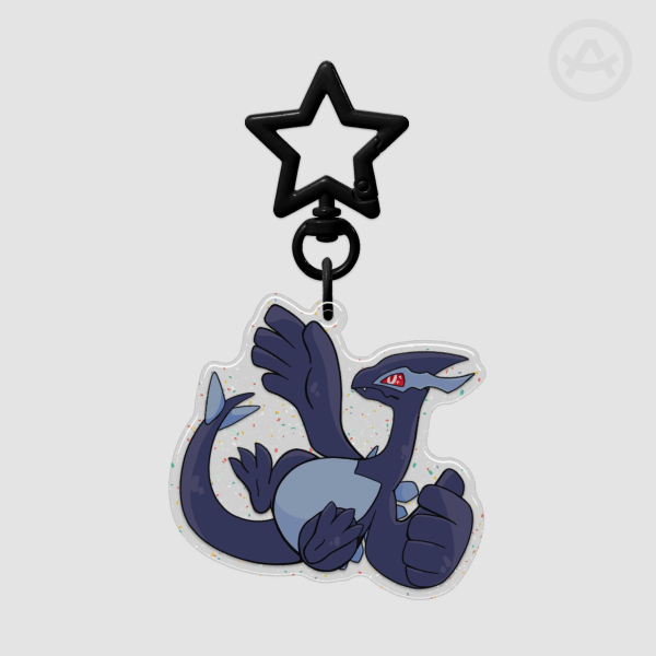 Lugia XD GOD Epoxy Glitter Acrylic Keychains