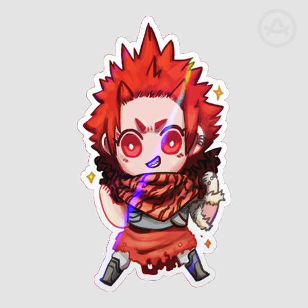 Kirishima Eijirou Colored Edge Die Cut Stickers