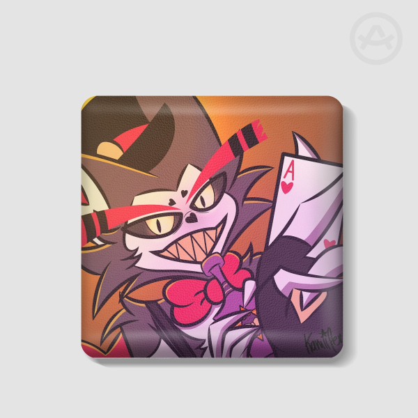 Husk Sings "Love in a Bottle" Rectangular PU Badges - 2.28"(58mm)