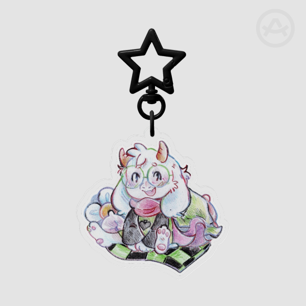 deltarune ralsei acrylic keychain
