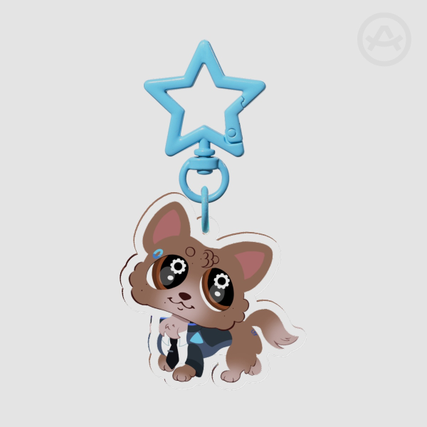 Detroit become human Connor littlest pet shop keychain