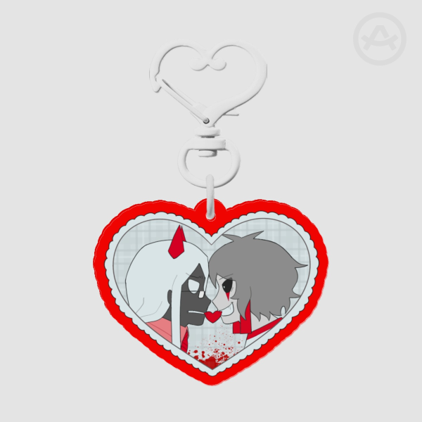 Jirachi & Lugia Heart Keychain