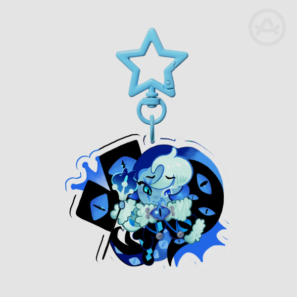 cookie run kingdom shadow milk cookie acrylic keychain