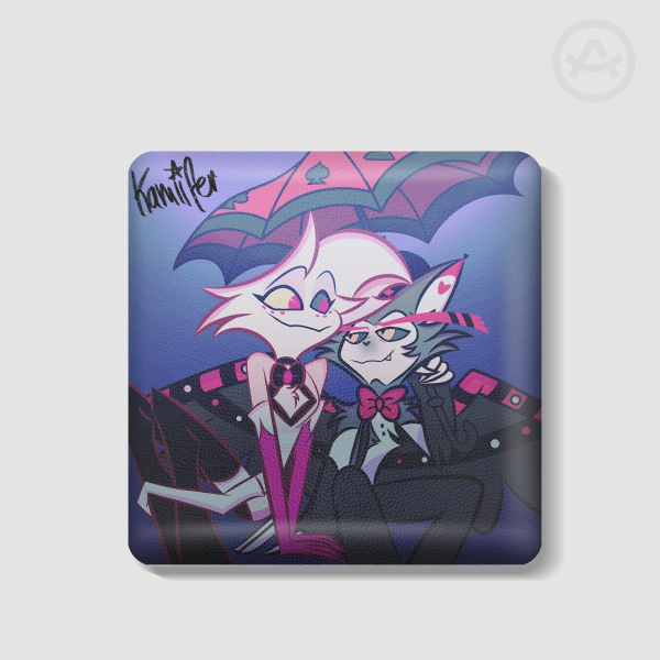 Husk and Angel Sing "Loser, Baby" Rectangular PU Badges - 2.28"(58mm)