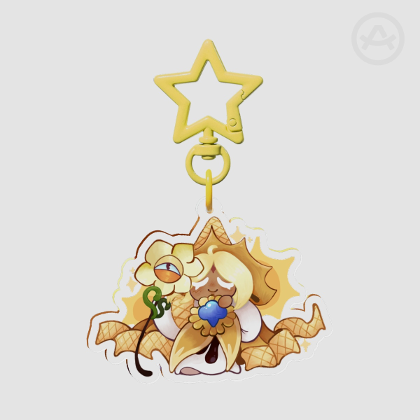 cookie run kingdom pure vanilla cookie acrylic keychain