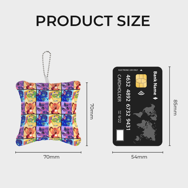 Furodiversity Tile Mini Pillow Keychain