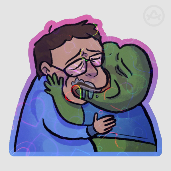 pcrowKiss Colored Edge Die Cut Sticker