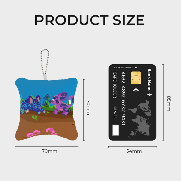 Furodivergent Frolic Mini Pillow Keychain