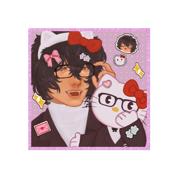 Persona 5 Joker/Hello kitty art board