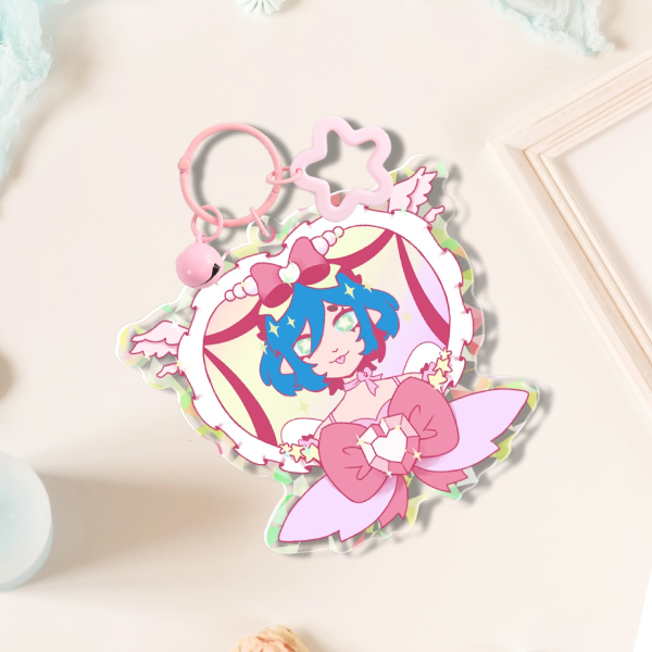 Renny Heart Badge Acrylic Keychain