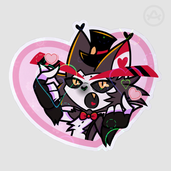 Husk Heart Colored Edge Die Cut Stickers