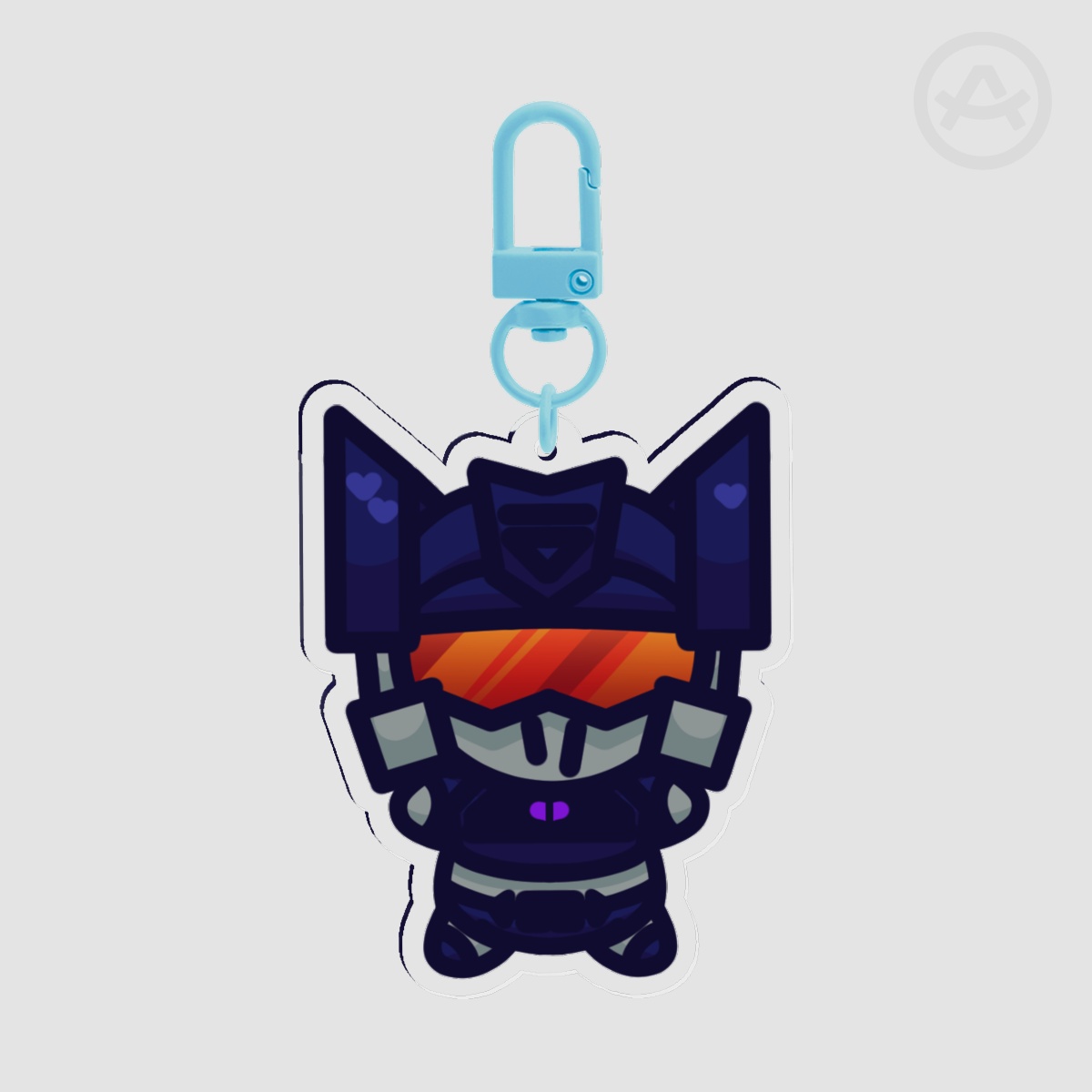 Soundwave Pebble Keychain