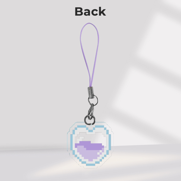 Purple Heart Container Acrylic Charm