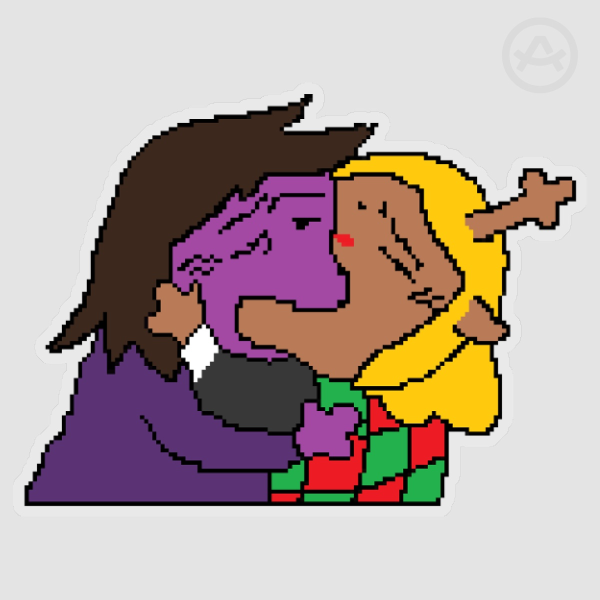 Suselle Kiss Meme Sticker